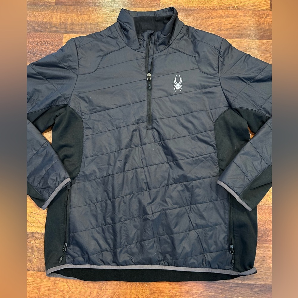 Spyder Glissade Half Zip Insulator Jacket Men’s Blue Pullover XL